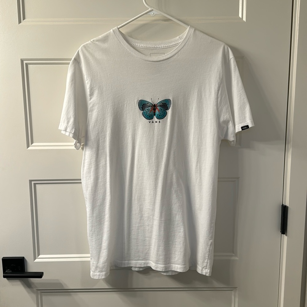 Mens Vans T-Shirt, Size Medium, White